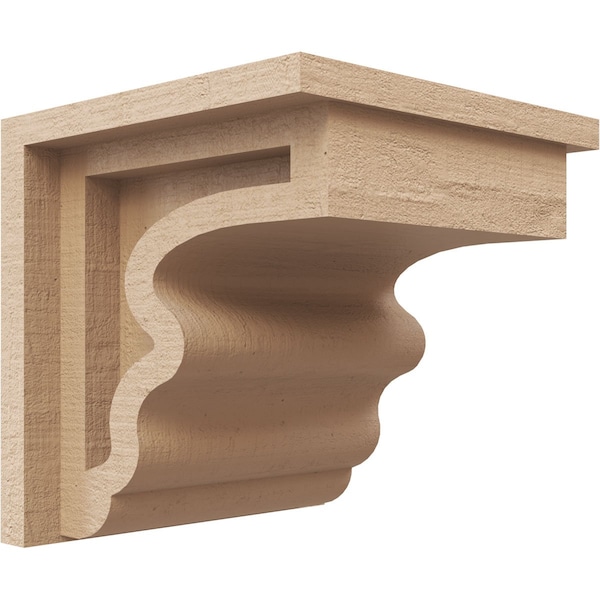 Ekena Millwork 5"W x 5"D x 5"H Wide Highland Rough Cedar Woodgrain TimberThane Corbel, Primed Tan CORUR05X05X05HLDRCPR - main